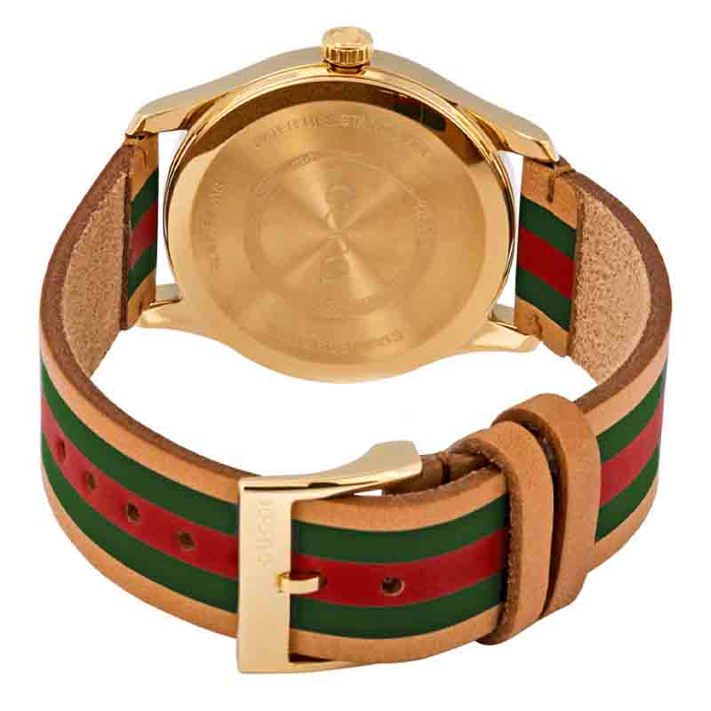  Shop Authentic Gucci G Timeless Quartz Brown Dial Brown Leather Strap Unisex Watch - YA1264077 - Luxxuri