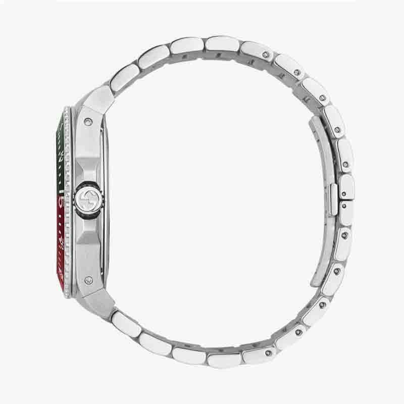  Shop Authentic Gucci Dive Quartz Green Dial Silver Steel Strap Watch For Men - YA136222 - Luxxuri
