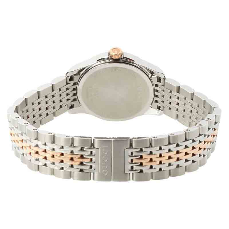  Shop Authentic Gucci G Timeless Diamonds Mother of Pearl Dial Two Tone Mesh Bracelet Watch For Women - YA126514 - Luxxuri
