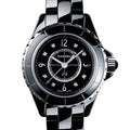 Chanel J12 Diamonds Black Dial Black Steel Strap Watch for Women - J12 H2569