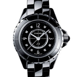  Shop Authentic Chanel J12 Diamonds Black Dial Black Steel Strap Watch for Women - J12 H2569 - Luxxuri