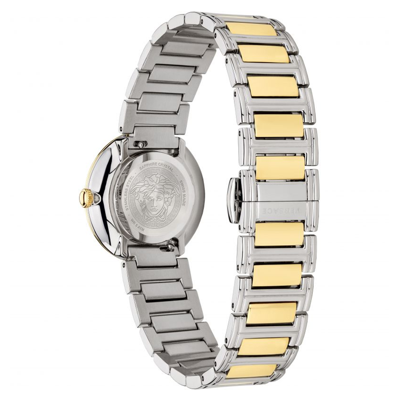  Shop Authentic Versace Virtus Quartz White Dial Two Tone Steel Strap Watch For Women - VET300721 - Luxxuri