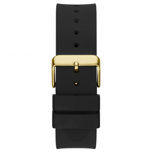 Guess Zeus Chronograph Diamonds Black Dial Black Silicone Strap Watch For Men - GW0208G2