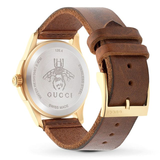  Shop Authentic Gucci G Timeless Quartz Green & Red Dial Brown Leather Strap Watch For Men - YA126451 - Luxxuri