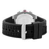  Shop Authentic Tommy Hilfiger Denim Quartz Black Dial Black Rubber Strap Watch for Men - 1791483 - Luxxuri