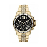  Shop Authentic Michael Kors Everest Chronograph Black Dial Gold Steel Strap Watch For Women - MK5828 - Luxxuri
