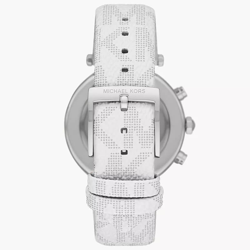  Shop Authentic Michael Kors Parker Chronograph White Dial White Leather Strap Watch For Women - MK7226 - Luxxuri