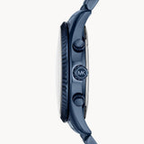  Shop Authentic Michael Kors Lexington Chronograph Blue Dial Blue Steel Strap Watch for Men - MK8480 - Luxxuri