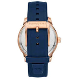  Shop Authentic Michael Kors Cunningham Multifunction Blue Dial Blue Rubber Strap Watch For Men - MK7163 - Luxxuri