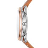  Shop Authentic Fossil Tailor Date-Day Quartz Blue Dial Brown Leather Strap Watch for Women - ES4257 - Luxxuri