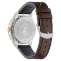  Shop Authentic Versace Hellenyium GMT Blue Dial Brown Leather Strap Watch for Men - V11080017 - Luxxuri