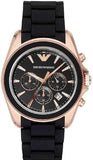 Shop Authentic Emporio Armani Sigma Chronograph Black Dial Black SIlicon Strap Watch For Men - AR6066 - Luxxuri