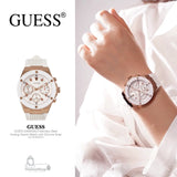  Shop Authentic Guess Athena White Dial White Rubber Strap Watch For Women - GW0030L3 - Luxxuri