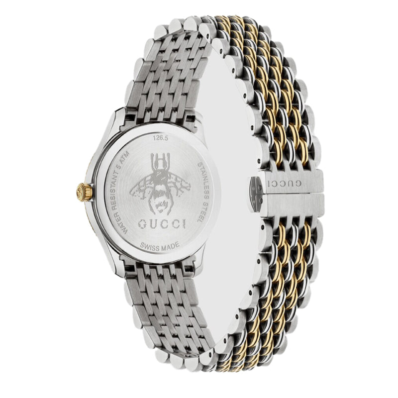  Shop Authentic Gucci G Timeless Quartz Blue Dial Two Tone Steel Strap Watch For Women - YA1265029 - Luxxuri