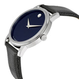  Shop Authentic Movado Museum Blue Dial Black Leather Strap Watch For  Men - 2100009 - Luxxuri