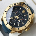  Shop Authentic Versace Casual Chronograph Blue Dial Blue Leather Strap Watch for Men - VERG004-18 - Luxxuri