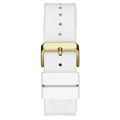 Guess Phoenix Multifunction Gold Dial White Leather Strap Watch for Men - GW0202G6