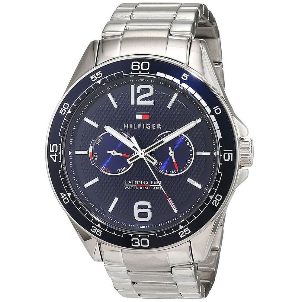  Shop Authentic Tommy Hilfiger Erik Chronograph Blue Dial Silver Steel Strap Watch for Men - 1791366 - Luxxuri