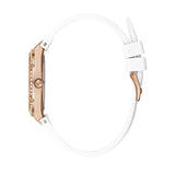  Shop Authentic Guess Cosmo Diamonds Silver Dial White Rubber Strap Watch for Women - GW0034L2 - Luxxuri