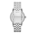 Fossil Townsman Automatic Skeleton Silver Dial Silver Steel Strap Watch for Men - ME3044