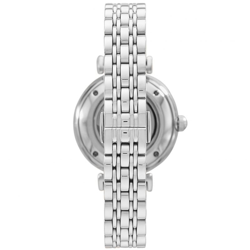  Shop Authentic Emporio Armani Gianni T-Bar Automatic Silver Dial Silver Steel Strap Watch For Women - AR60022 - Luxxuri