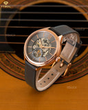  Shop Authentic Fossil Suitor Mechanical Grey Dial Grey Leather Strap Watch for Women - BQ3265 - Luxxuri