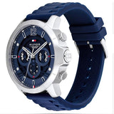  Shop Authentic Tommy Hilfiger Luca Chronograph Blue Dial Blue Silicone Strap Watch For Men - 1710489 - Luxxuri