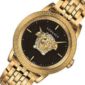  Shop Authentic Versace Palazzo Empire Black Dial Gold Steel Strap Watch for Men - VERD00818 - Luxxuri
