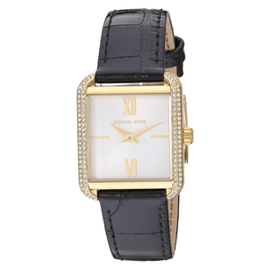  Shop Authentic Michael Kors Lake Quartz White Dial Black Leather Strap Watch For Women - MK2762 - Luxxuri