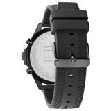  Shop Authentic Tommy Hilfiger Larson Chronograph Black Dial Black Rubber Strap Watch For Men - 1791921 - Luxxuri