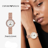  Shop Authentic Emporio Armani Rosa Mother of Pearl Dial Rose Gold Steel Strap Watch For Women - AR11462 - Luxxuri