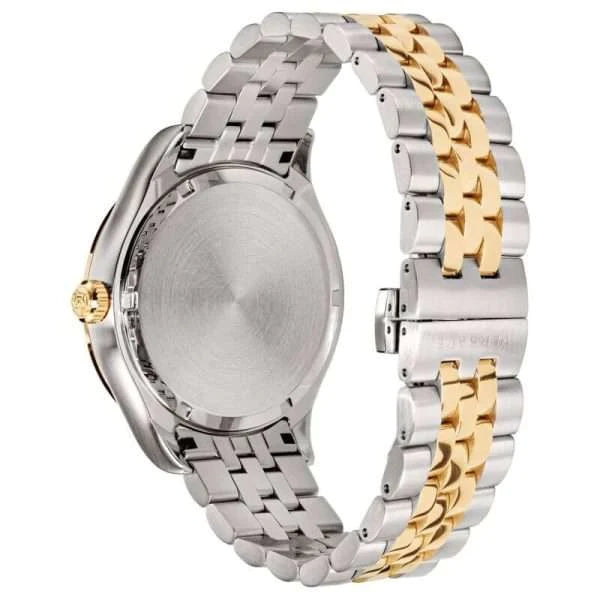 Versace Hellenyium Quartz Blue Dial Two Tone Steel Strap Watch For Men - VEVK00520