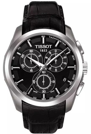 Shop Authentic Tissot T Classic Couturier Chronograph Black Dial Black Leather Strap Watch For Men - T035.617.16.051.00 - Luxxuri
