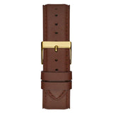  Shop Authentic Guess Multifunction Chronograph Gold Dial Brown Leather Strap Watch For Men - GW0389G5 - Luxxuri