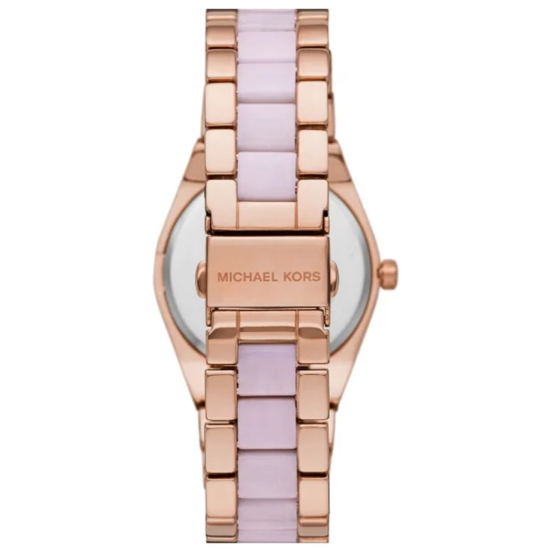  Shop Authentic Michael Kors Channing Quartz Mother of Pearl Pink Dial Two Tone Steel Strap Watch For Women - MK6652 - Luxxuri