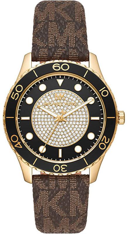  Shop Authentic Michael Kors Runway Quartz Black Dial Brown Leather Strap Watch For Women - MK6979 - Luxxuri