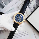  Shop Authentic Versace Casual Chronograph Blue Dial Blue Leather Strap Watch for Men - VERG004-18 - Luxxuri