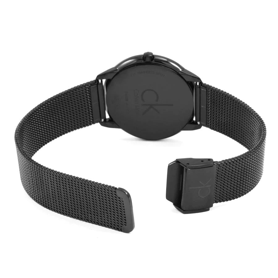  Shop Authentic Calvin Klein Minimal Black Dial Black Mesh Bracelet Watch for Men - K3M21421 - Luxxuri