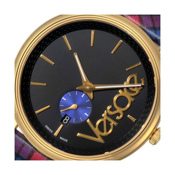  Shop Authentic Versace V-Circle The Clans Edition Black Dial Red & Blue Leather Strap Watch for Women - VEBQ00218 - Luxxuri
