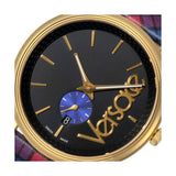  Shop Authentic Versace V-Circle The Clans Edition Black Dial Red & Blue Leather Strap Watch for Women - VEBQ00218 - Luxxuri