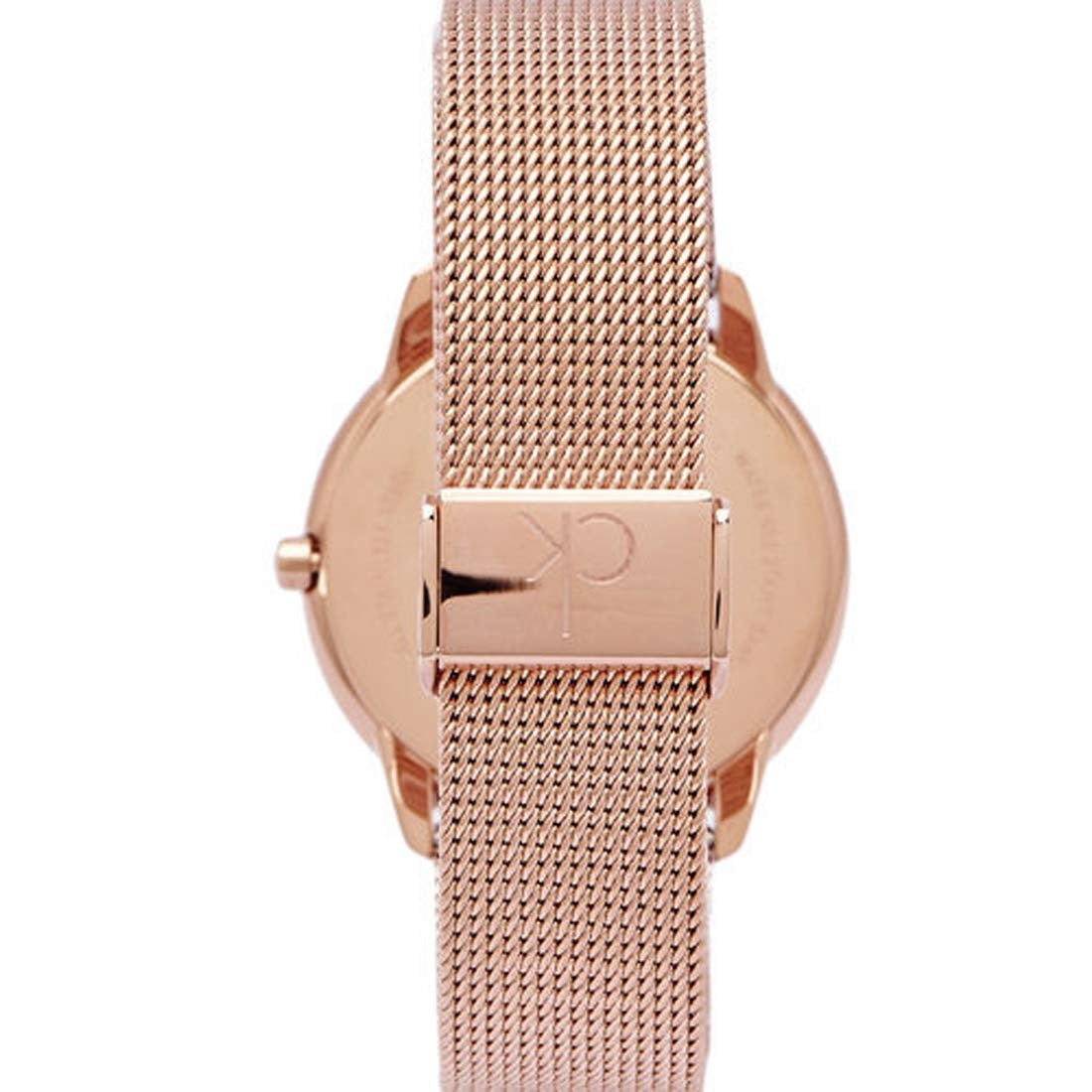 Shop Authentic Calvin Klein Minimal White Dial Rose Gold Mesh Bracelet Watch for Men - K3M21626 - Luxxuri