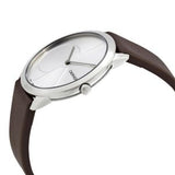  Shop Authentic Calvin Klein Minimal Silver Dial Brown Leather Strap Watch for Men - K3M221G6 - Luxxuri
