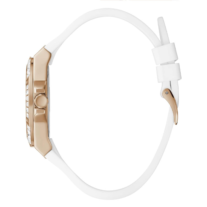  Shop Authentic Guess Venus Diamonds White Dial White Rubber Strap Watch for Women - GW0118L4 - Luxxuri