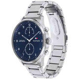  Shop Authentic Tommy Hilfiger Chase Multifunction Blue Dial Silver Steel Strap Watch for Men - 1791575 - Luxxuri