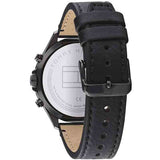  Shop Authentic Tommy Hilfiger West Chronograph Black Dial Black Leather Strap Watch For Men - 1791711 - Luxxuri