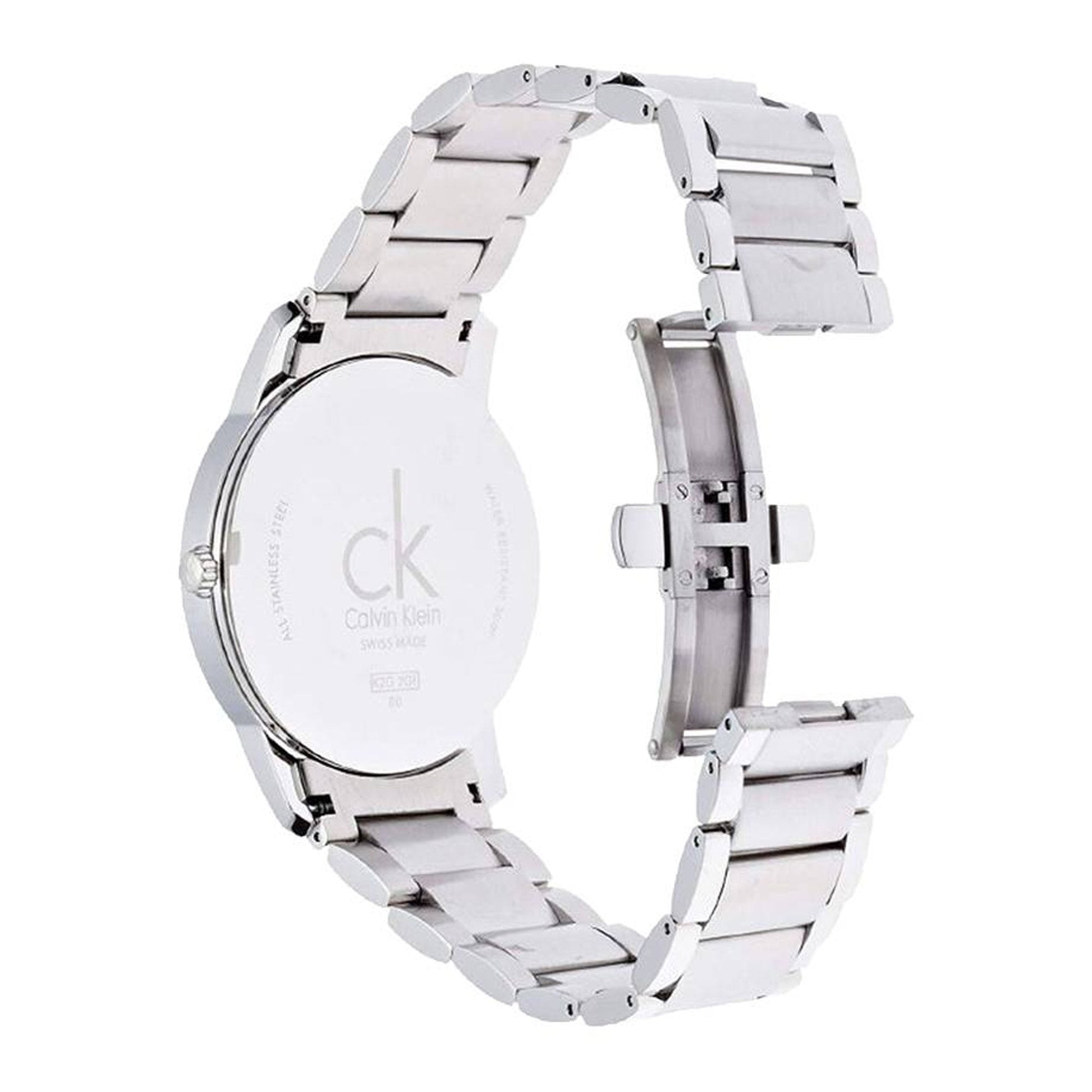  Shop Authentic Calvin Klein City Date Black Dial Silver Steel Strap Watch for Men - K2G2G143 - Luxxuri
