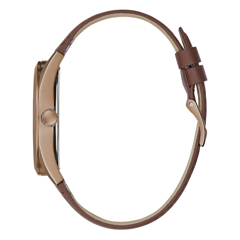  Shop Authentic Guess Multi-Function Chronograph White Dial Brown Leather Strap Watch For Men - GW0389G8 - Luxxuri