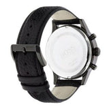  Shop Authentic Hugo Boss Blackout Chronograph Black Dial Black Leather Strap Watch For Men - HB1512567 - Luxxuri