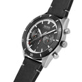  Shop Authentic Hugo Boss Chronograph Black Dial Black Leather Strap Watch for Men - 1513864 - Luxxuri