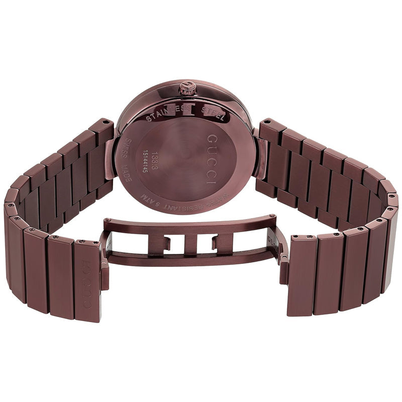  Shop Authentic Gucci Interlocking G Quartz Brown Dial Brown Steel Strap Watch for Women -  YA133317 - Luxxuri